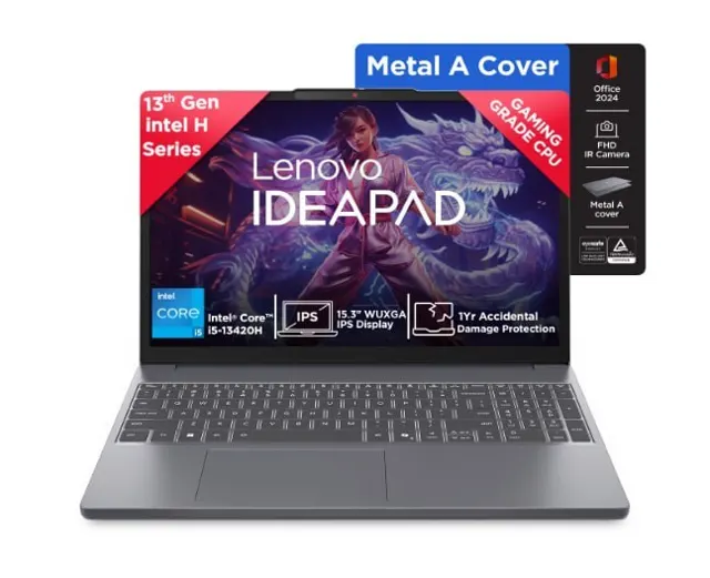 Lenovo IdeaPad Slim 3 13th Gen Intel Core i5-13420H 15.3 inch (38.8cm) WUXGA IPS Laptop @59240