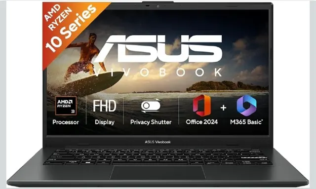 ASUS Vivobook AMD Ryzen 3 (8GB RAM,512GB SSD) @34,440