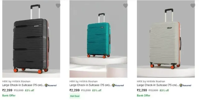 Flipkart | Upto 82% Off On HRX Luggage.