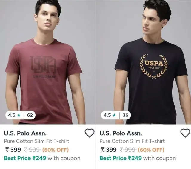 Myntra : Flat 60-65% Off On U.S. Polo Assn. Men's Clothing.