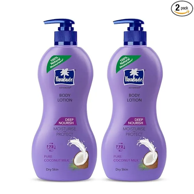 Parachute Advansed Deep Nourish Body Lotion for Women & Men, Dry Skin, 400ml | Pure Coconut Milk, 10