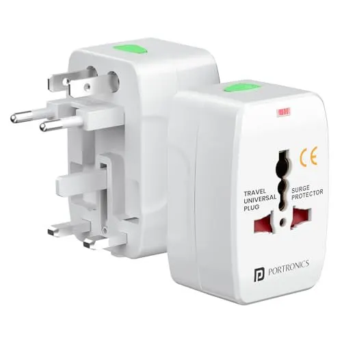 Portronics Juicemate Go Universal Travel Adapter with 6A AC Socket Output,Universal AC Socket, All i