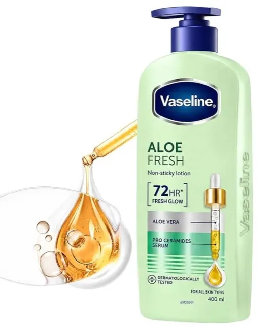 Vaseline Aloe Fresh Body Lotion,24 HR Long Lasting (400ml) @339