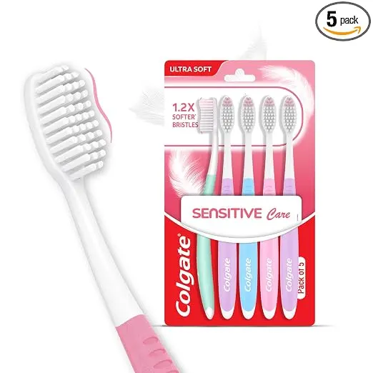 Colgate Sensitive Care Toothbrush Set of 5 | Ultra Soft for Sensitive Teeth