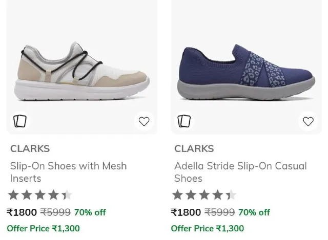 AJIO : Upto 80% Off On CLARKS Footwears.