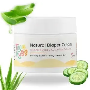 Diaper Rash Cream for Babies with Natural Aloe Vera & Cucumber Extracts | Soothing Relief for Tender