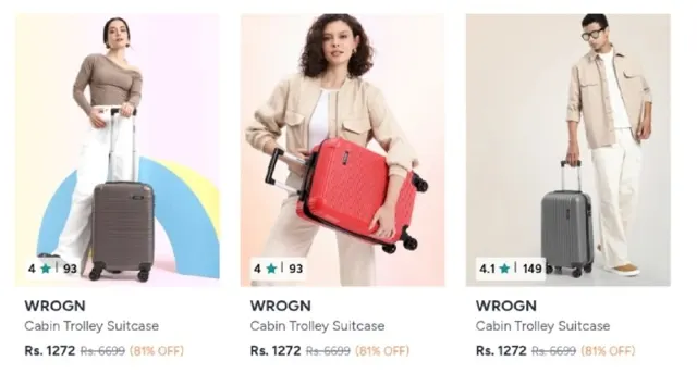 Myntra : Upto 85% Off : Top Branded Luggage.