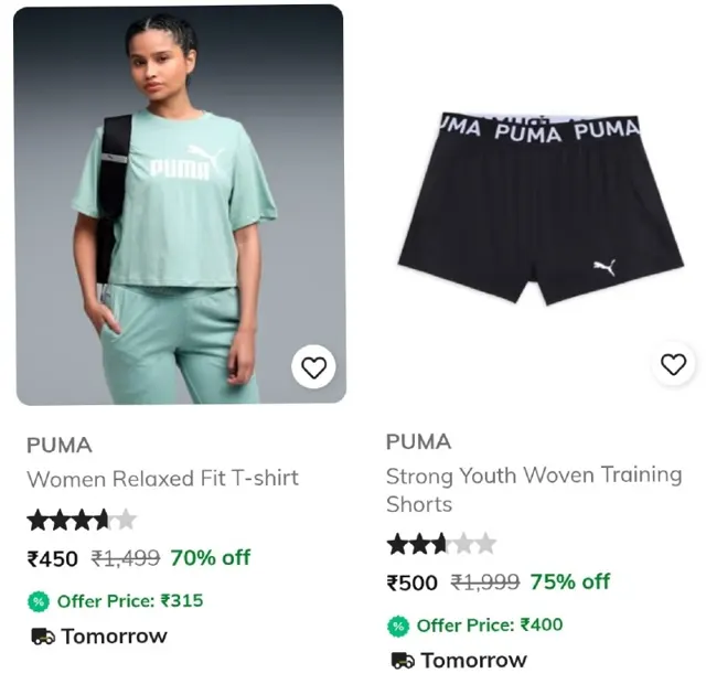 AJIO : Upto 80% Off On PUMA.