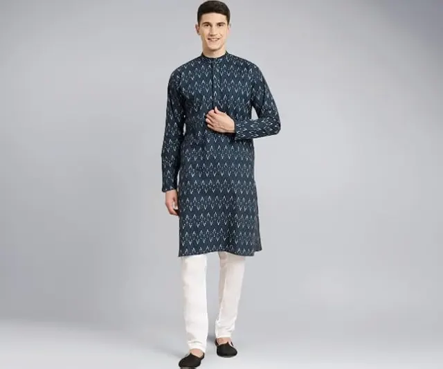 SOJANYA (Since 1958 Men's Cotton Printed Only Long Kurta